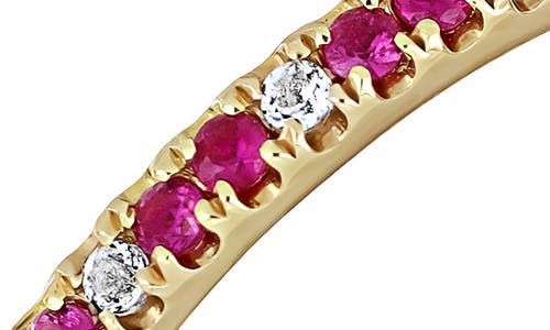 Bony Levy Ruby & Diamond Stack Ring In Gold