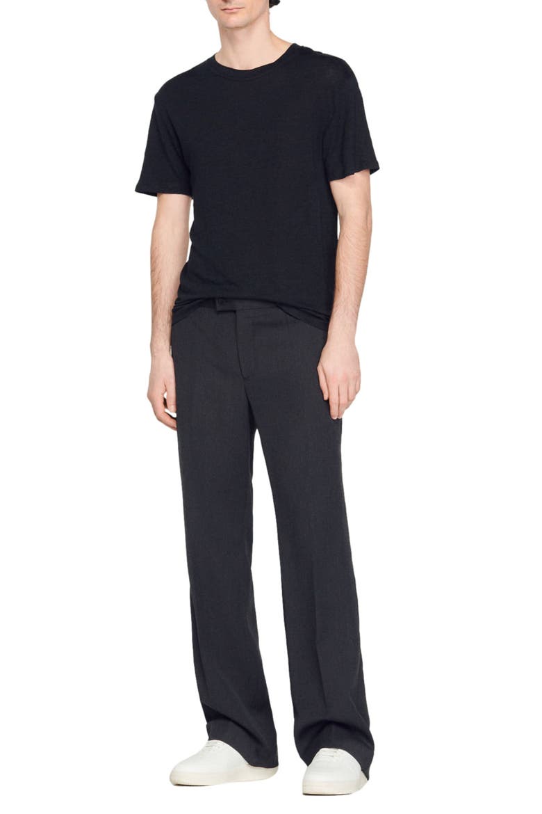 Certified linen T-shirt, Alternate, color, BLACK