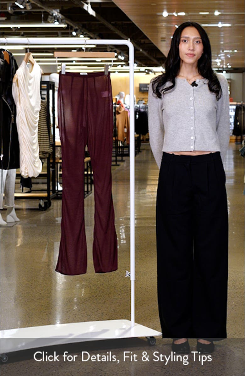 Semisheer Flare Leg Pants, sales video thumbnail