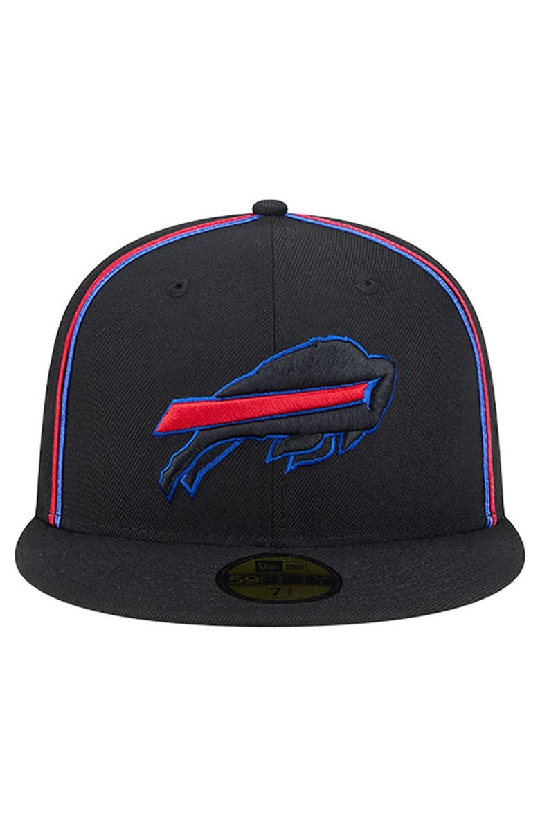 New Era Men's New Era Black Buffalo Bills Soutache 59FIFTY Fitted Hat, Alternate, color, 