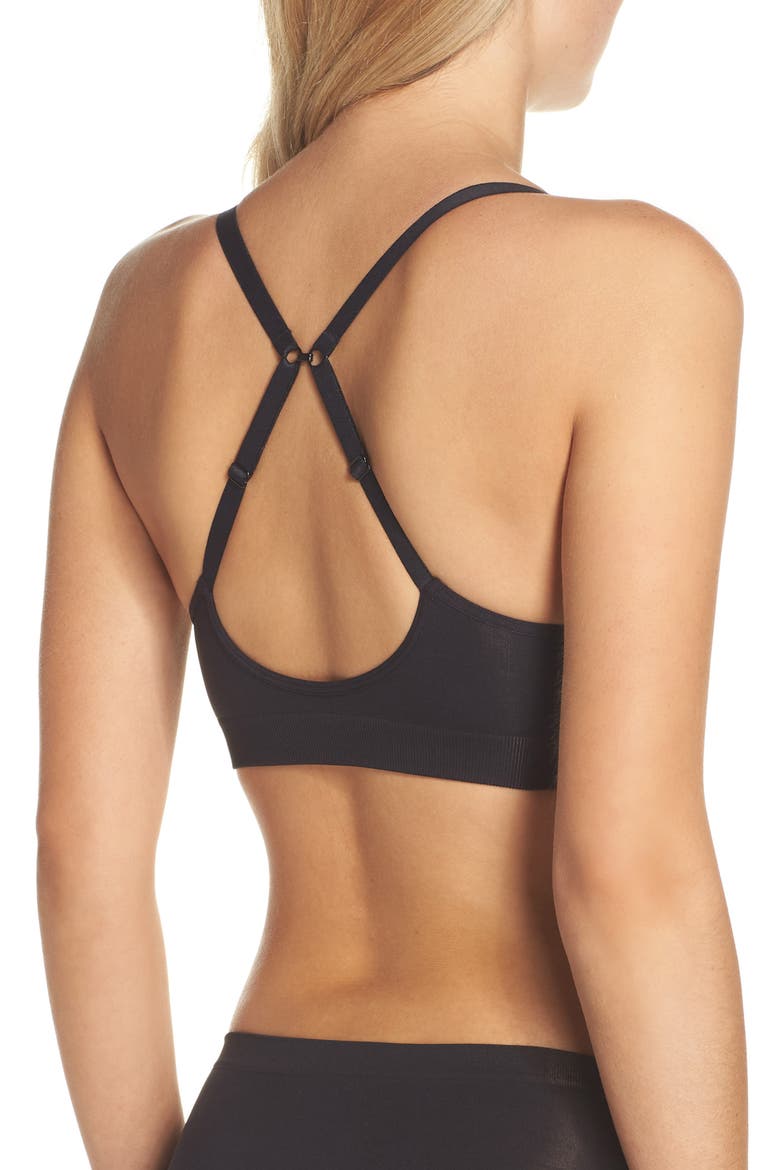 Seamless Day Bra, Alternate, color, BLACK