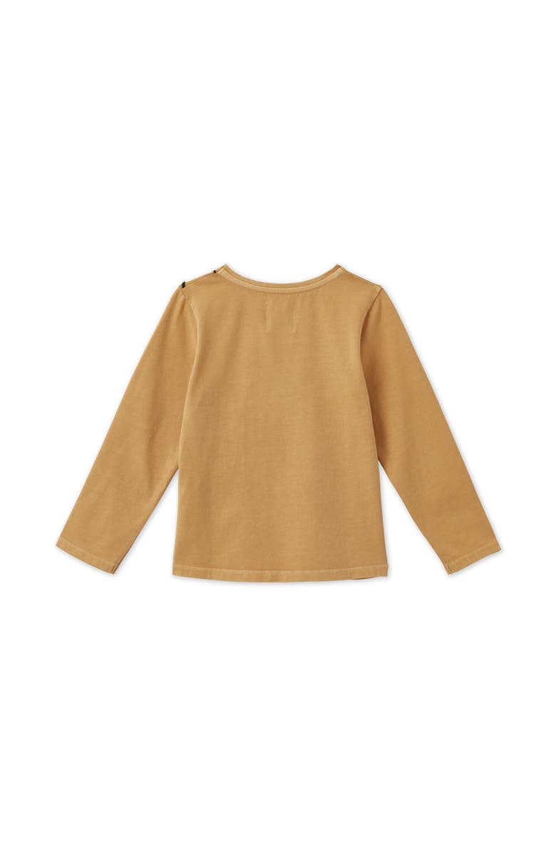 Vild House of Little Vild Lab No. 12 - Earth Rocks!, LS Embroidered Organic Cotton T-Shirt, Alternate, color, Earth Rocks Print