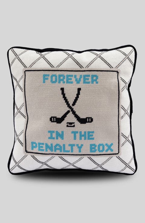Penalty Box Needlepoint Pillow