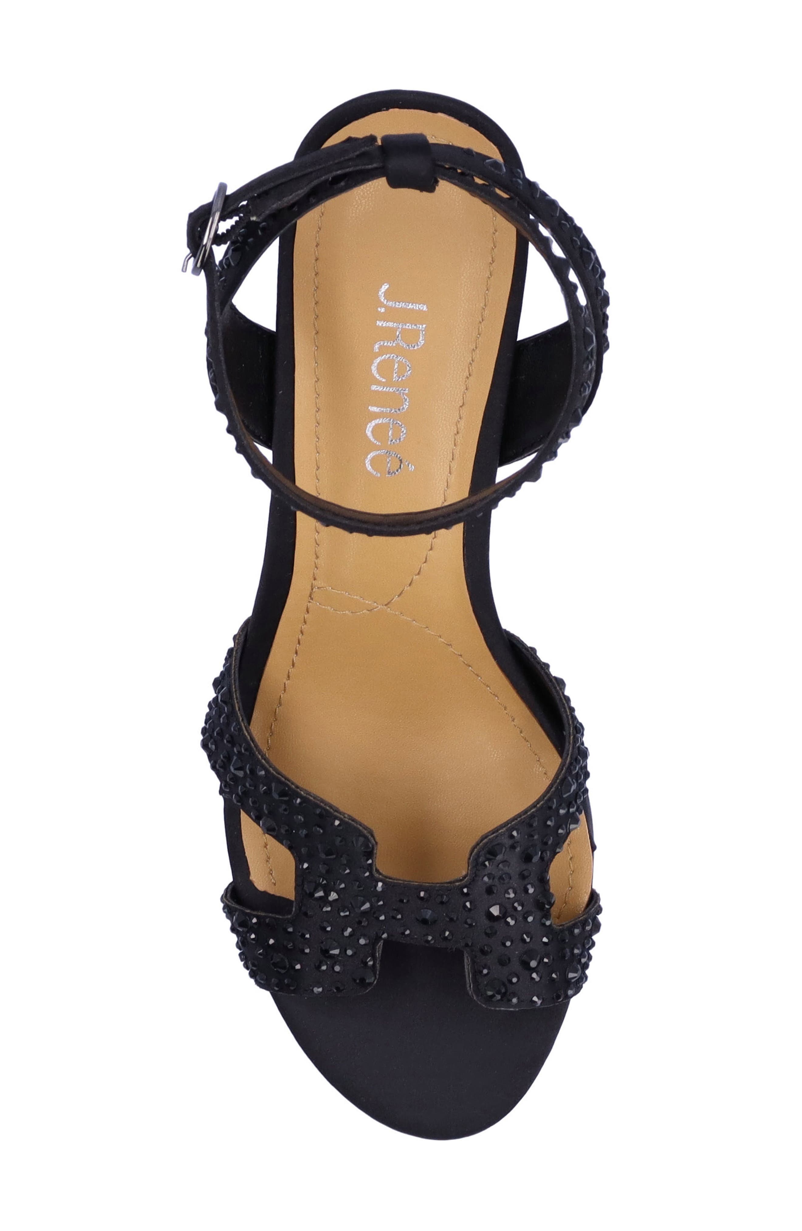 J. Reneé Sarlon Ankle Strap Sandal, Alternate, color, Black