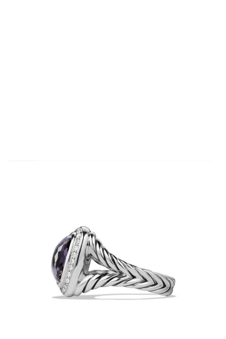 Albion® Diamond Halo Sterling Silver Ring, Alternate, color, BLACK ORCHID
