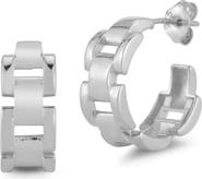CHLOE AND MADISON Chain Hoop Earrings