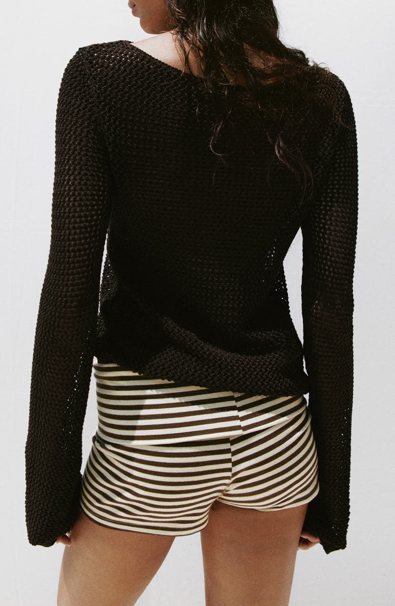 MANGO Floral Openwork Sweater, Alternate, color,