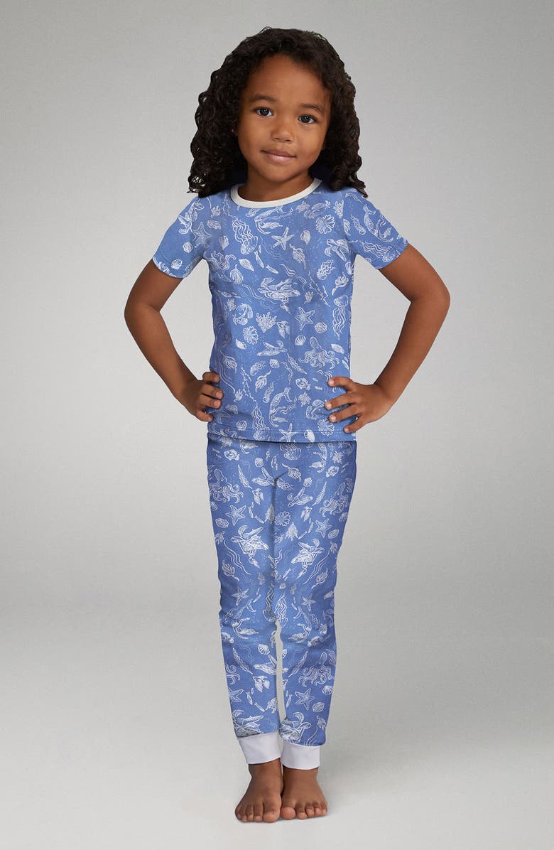 BedHead Pajamas Kids' Print Fitted Knit Two-Piece Pajamas, Alternate, color, 