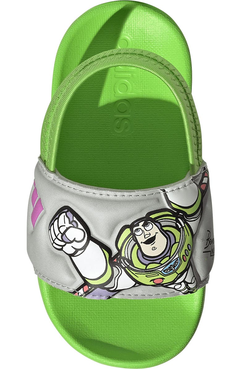adidas x Disney Buzz Kids' Adilette Strap Sandal, Alternate, color,