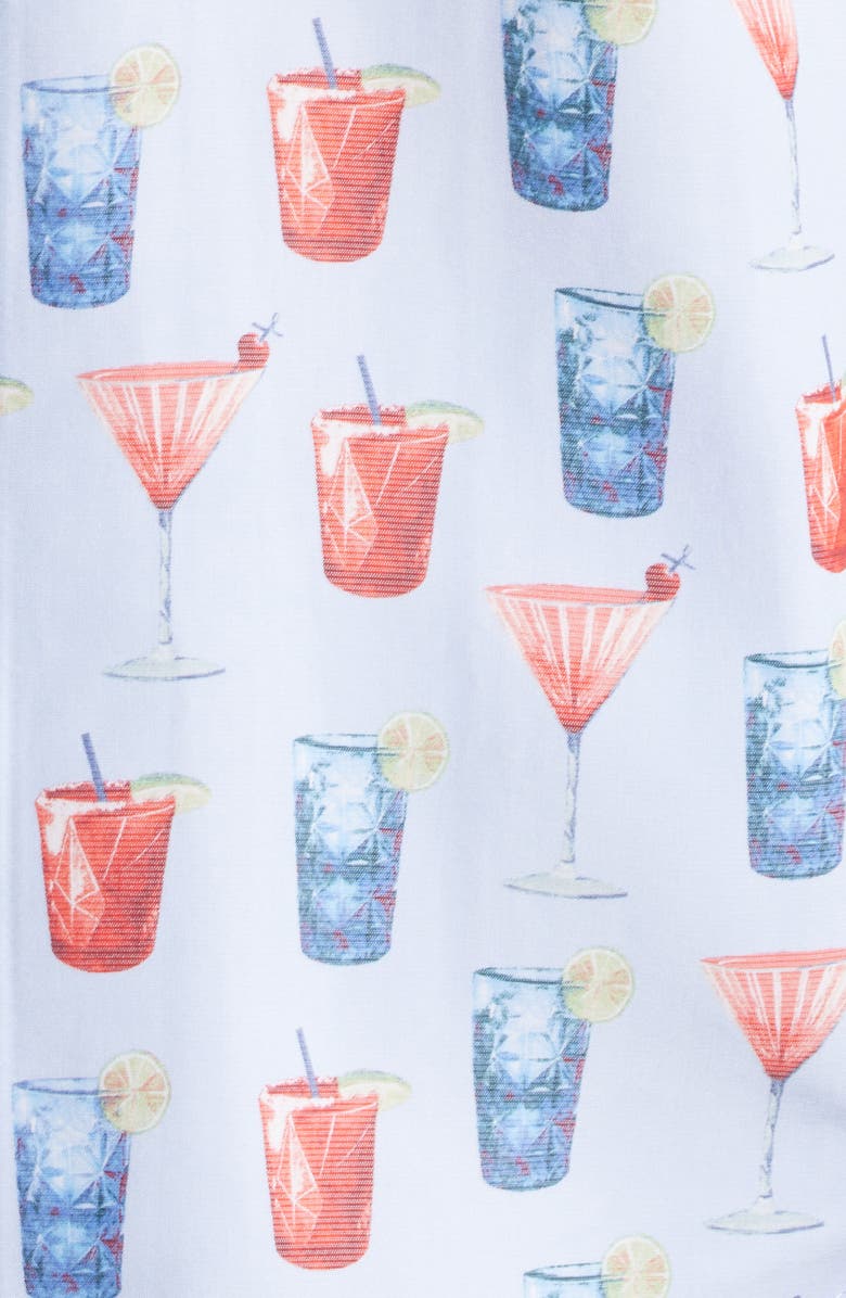 Tommy Bahama Coconut Point Red, White and Cheers IslandZone<sup>®</sup> Short Sleeve Button-Up Shirt, Alternate, color, Chambray Blue