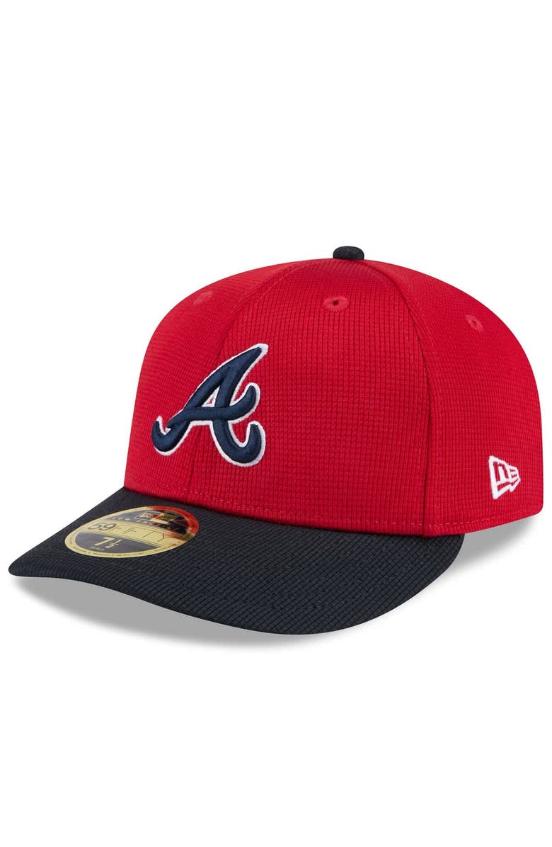 New Era Men's New Era  Red/Navy Atlanta Braves 2025 Spring Training Low Profile 59FIFTY Fitted Hat, Alternate, color, 