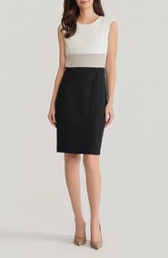 KASPER Colorblock Sheath Dress
