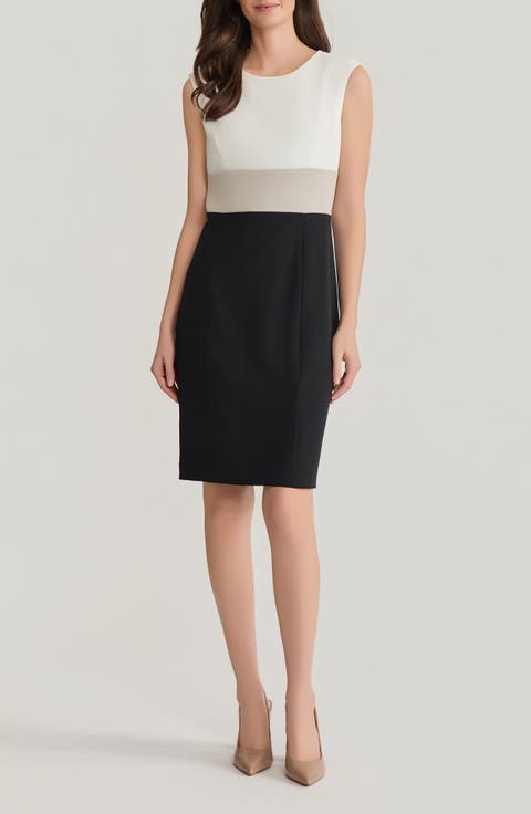 KASPER Colorblock Sheath Dress (Regular & Petite)