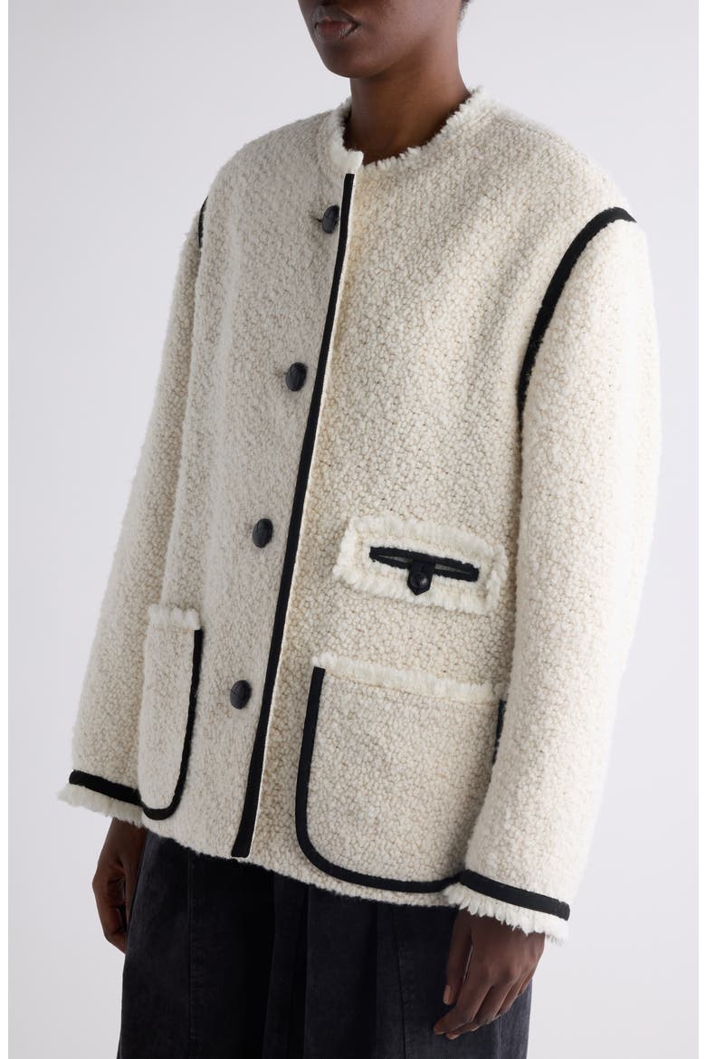 Maylin Bouclé Tweed Jacket, Alternate, color, ECRU