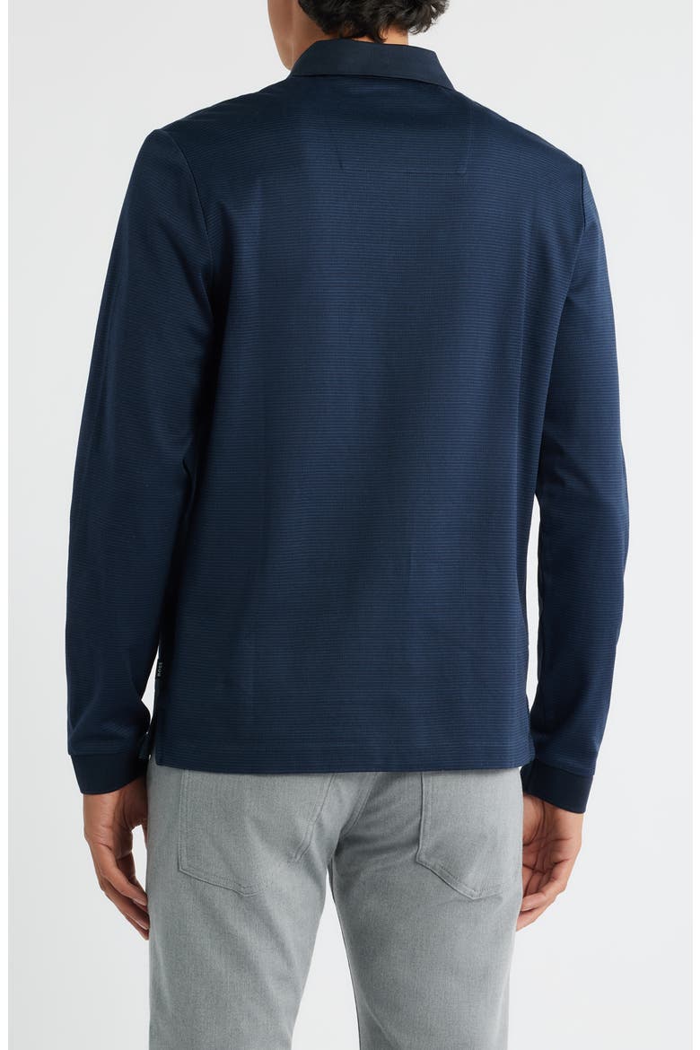 Pado Long Sleeve Cotton Polo, Alternate, color, DARK BLUE