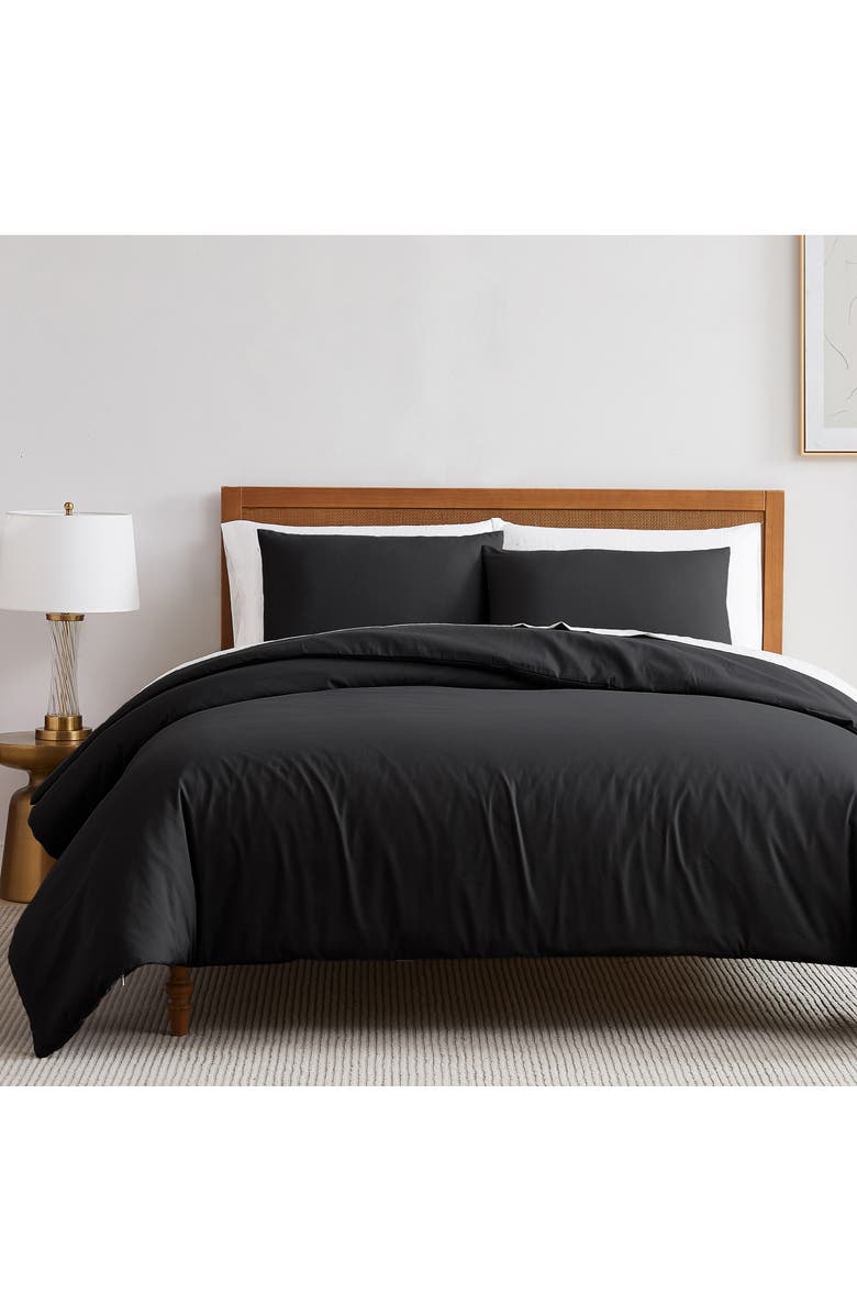 SOUTHSHORE FINE LINENS Vilano Springs Duvet Cover Set, Alternate, color, Black