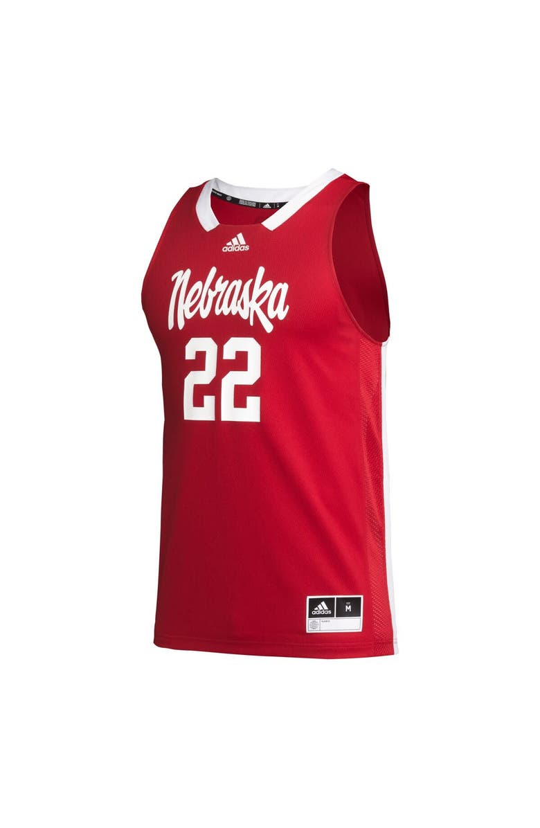 adidas Men's adidas #22 Scarlet Nebraska Huskers Swingman Jersey, Alternate, color, 
