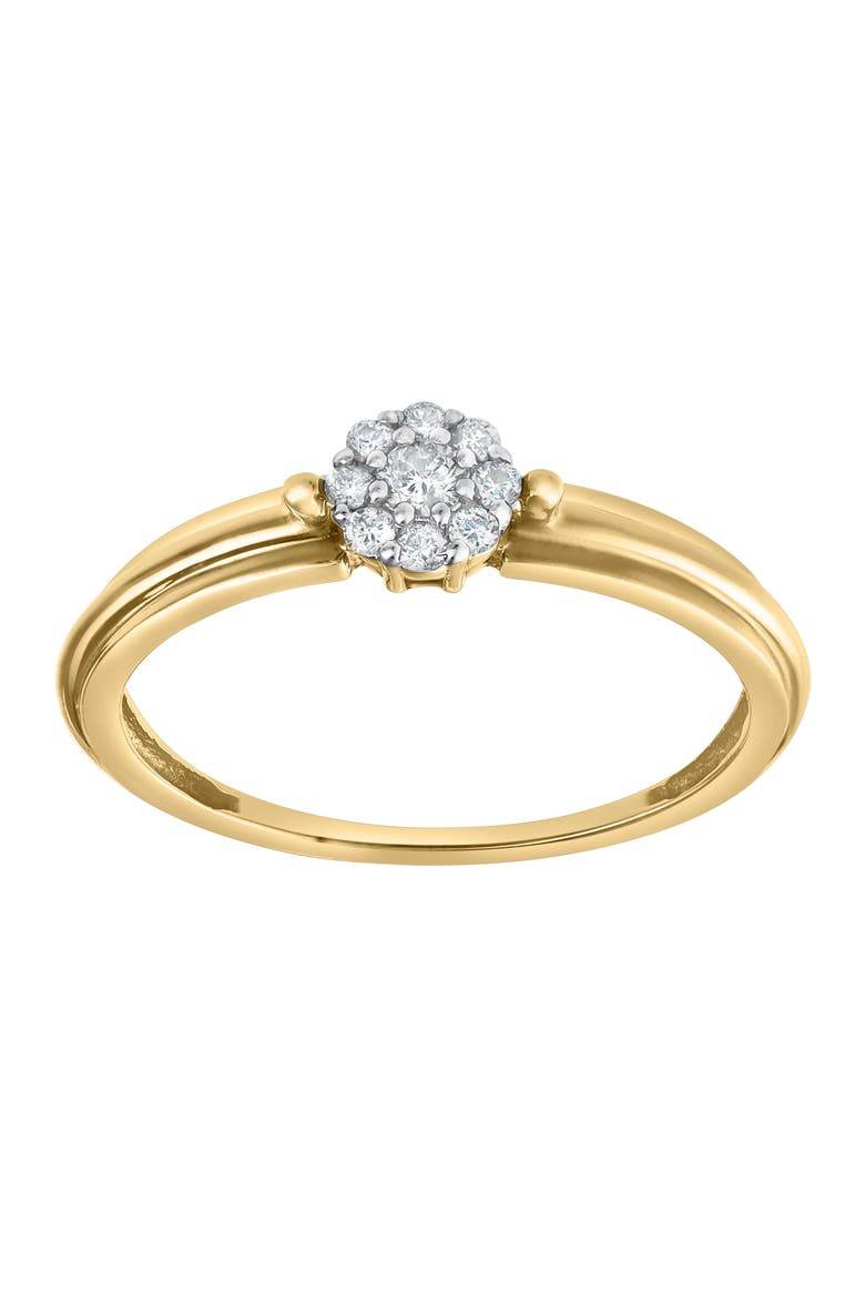 Elowen 0.15 Ct Natural Diamond Floral 10K Gold Ring, Main, color, 10K Yellow Gold
