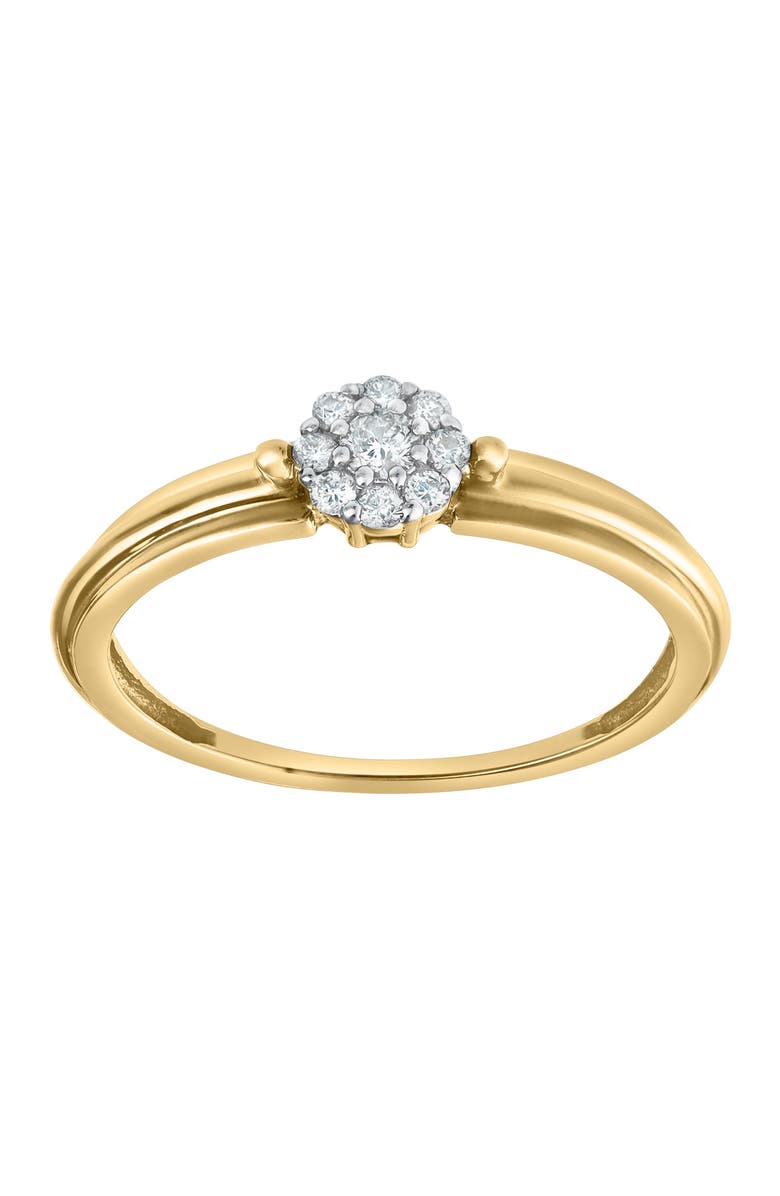 LuvMyJewelry Elowen 0.15 Ct Natural Diamond Floral 10K Gold Ring, Main, color, 10K Yellow Gold