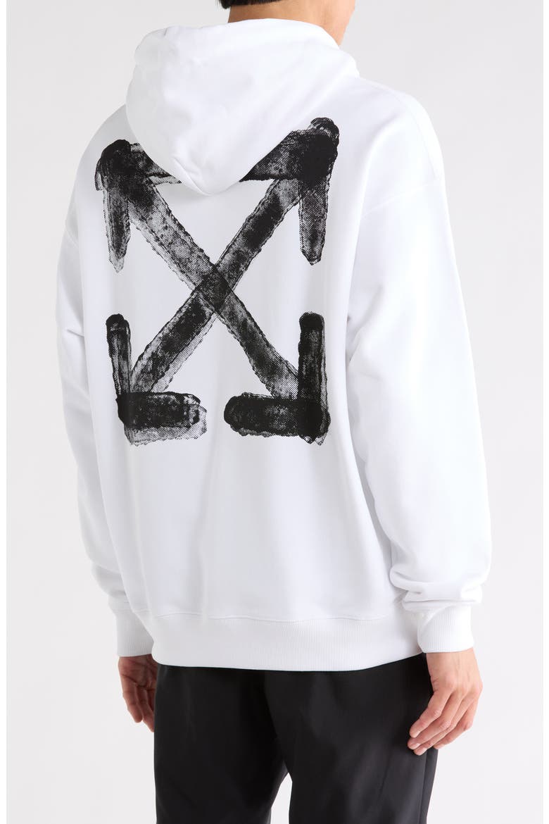 Spray Arrow Skate Hoodie, Alternate, color, WHITE-BLACK