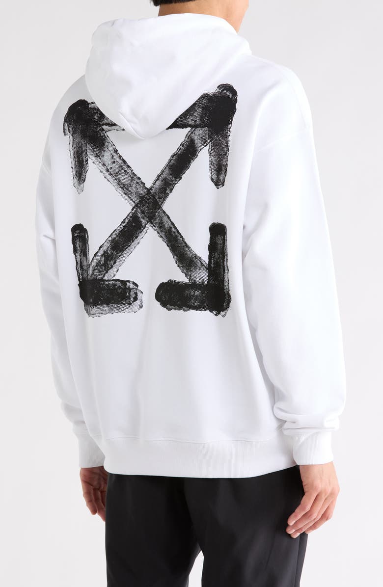 Off-White Spray Arrow Skate Hoodie, Alternate, color, White-Black