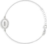 MESHMERISE Diamond Initial Disc Bracelet