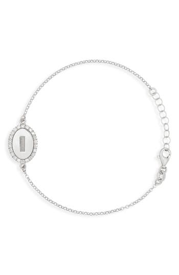 Meshmerise Diamond Initial Disc Bracelet In Gold