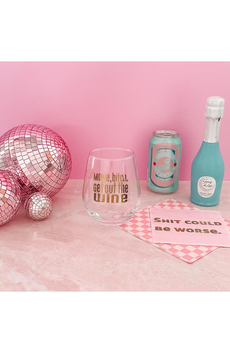 Jollity 
Co Move bitch, get out the wine Wine Glass, Alternate, color, Assorted Pre-Pack