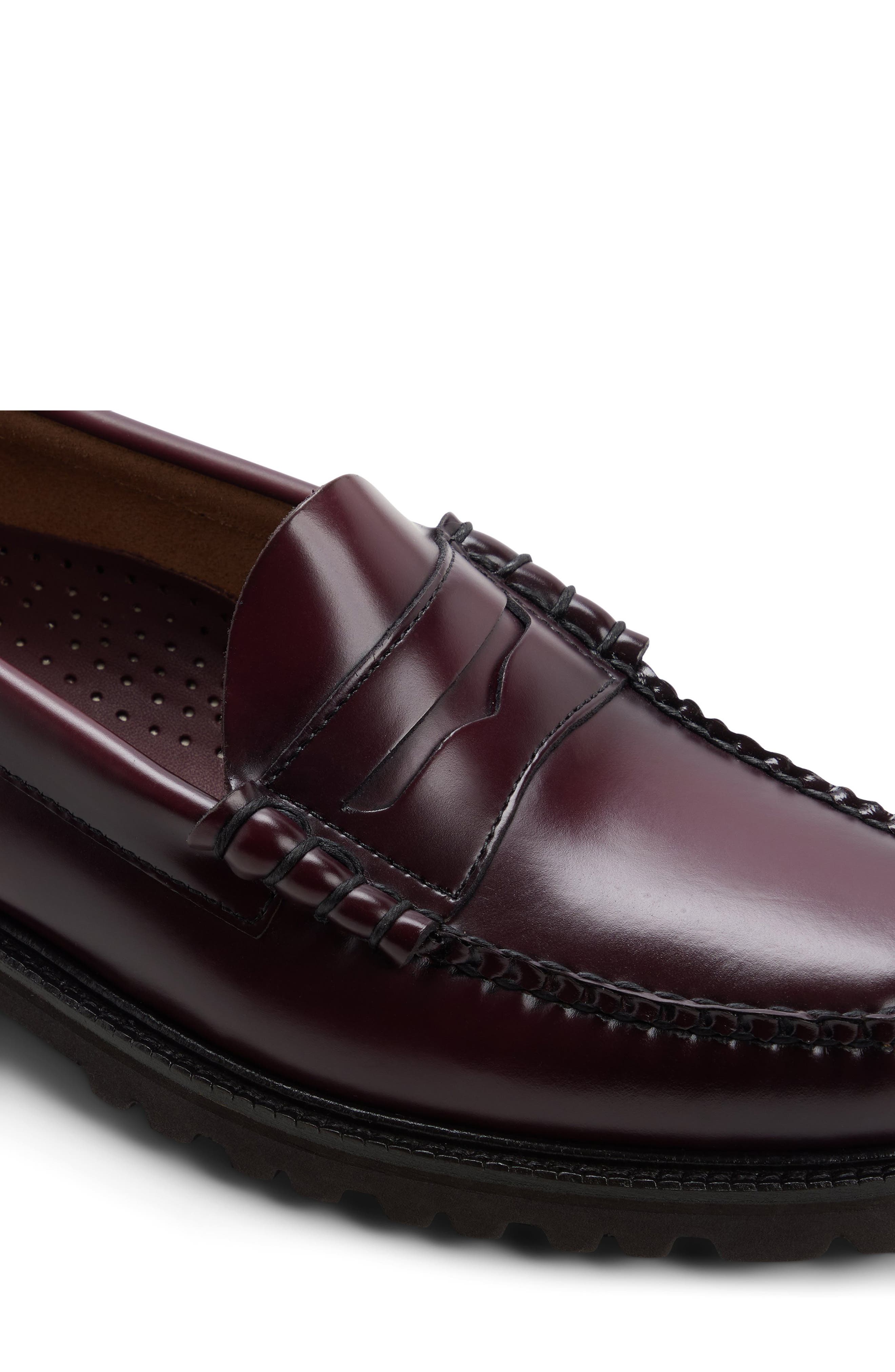 Layton Leather Penny Loafer, Alternate, color, WINE