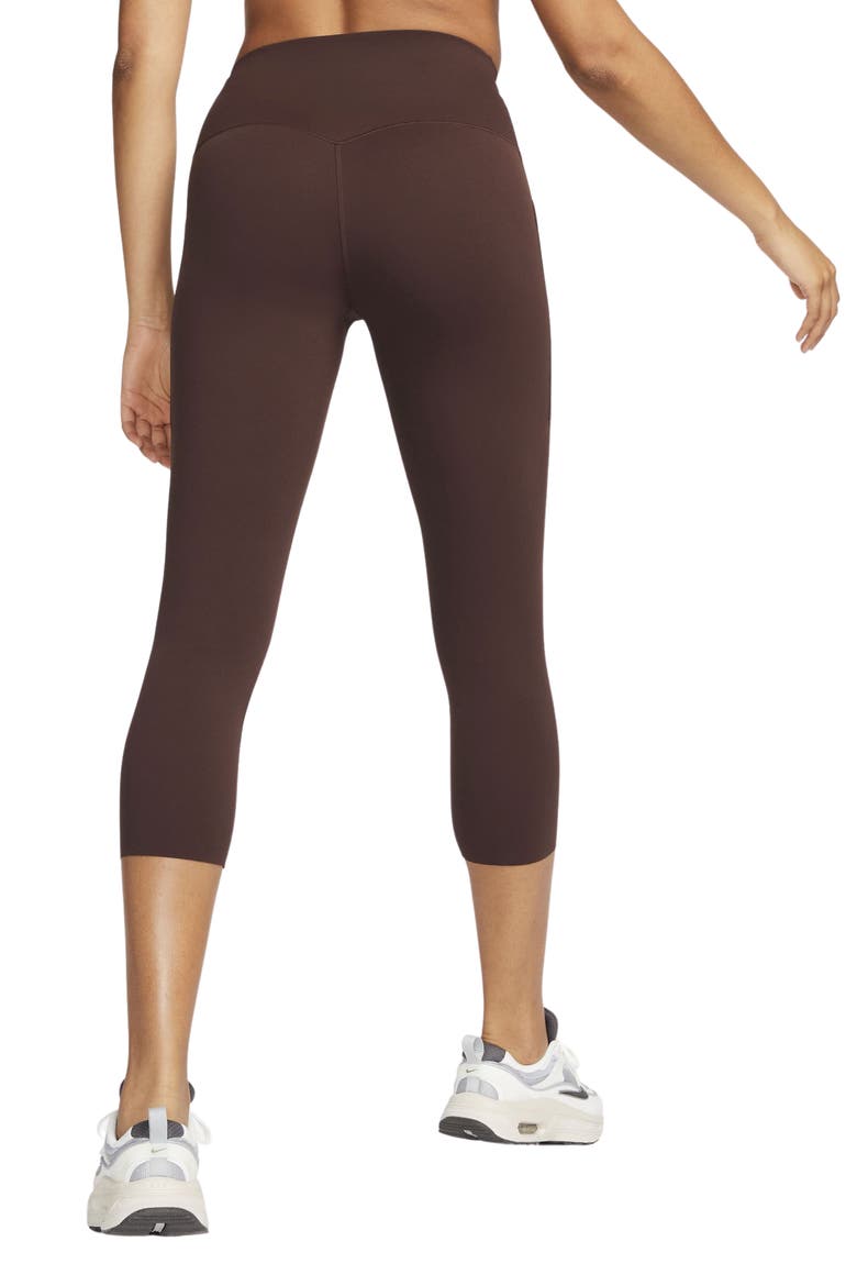 Universa Medium Support High Waist Crop Leggings, Alternate, color, EARTH/BLACK