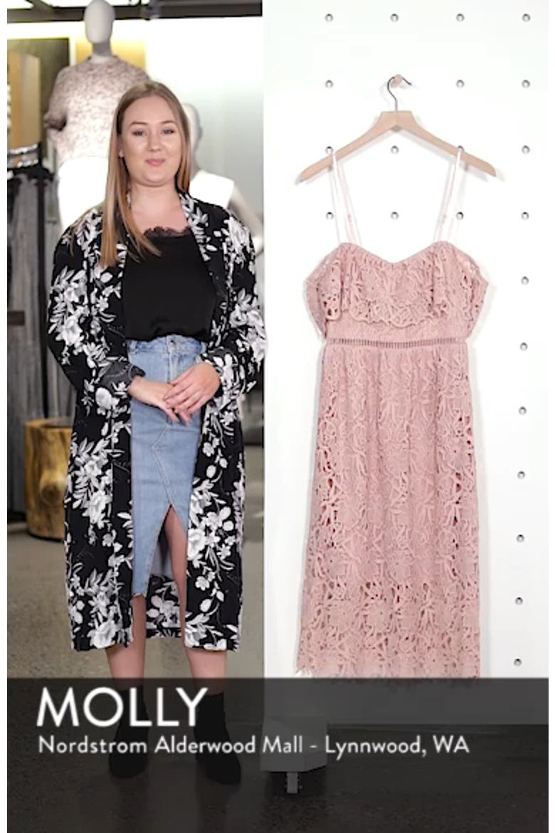 Lace Off the Shoulder Midi Dress video