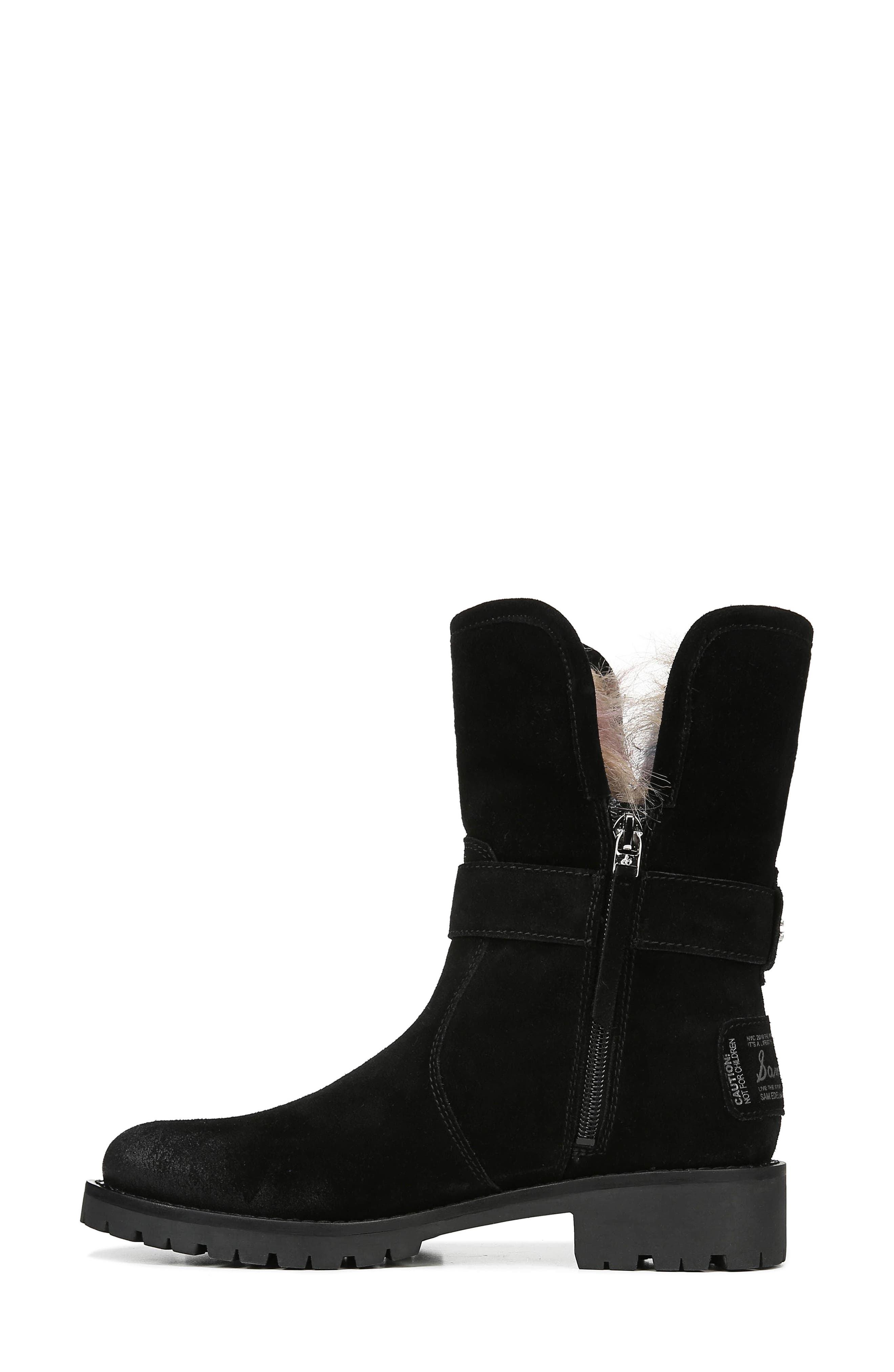 Jeanie Boot, Alternate, color, BLACK SUEDE