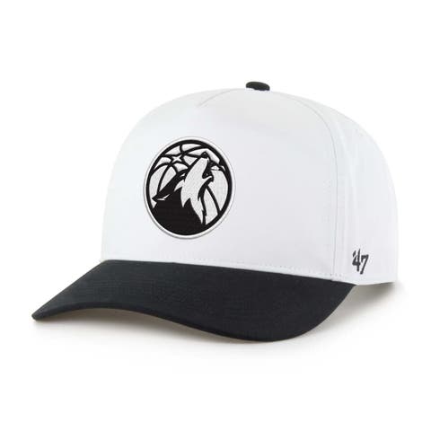 Men's '47 Minnesota Timberwolves Black & White Hitch Adjustable Hat