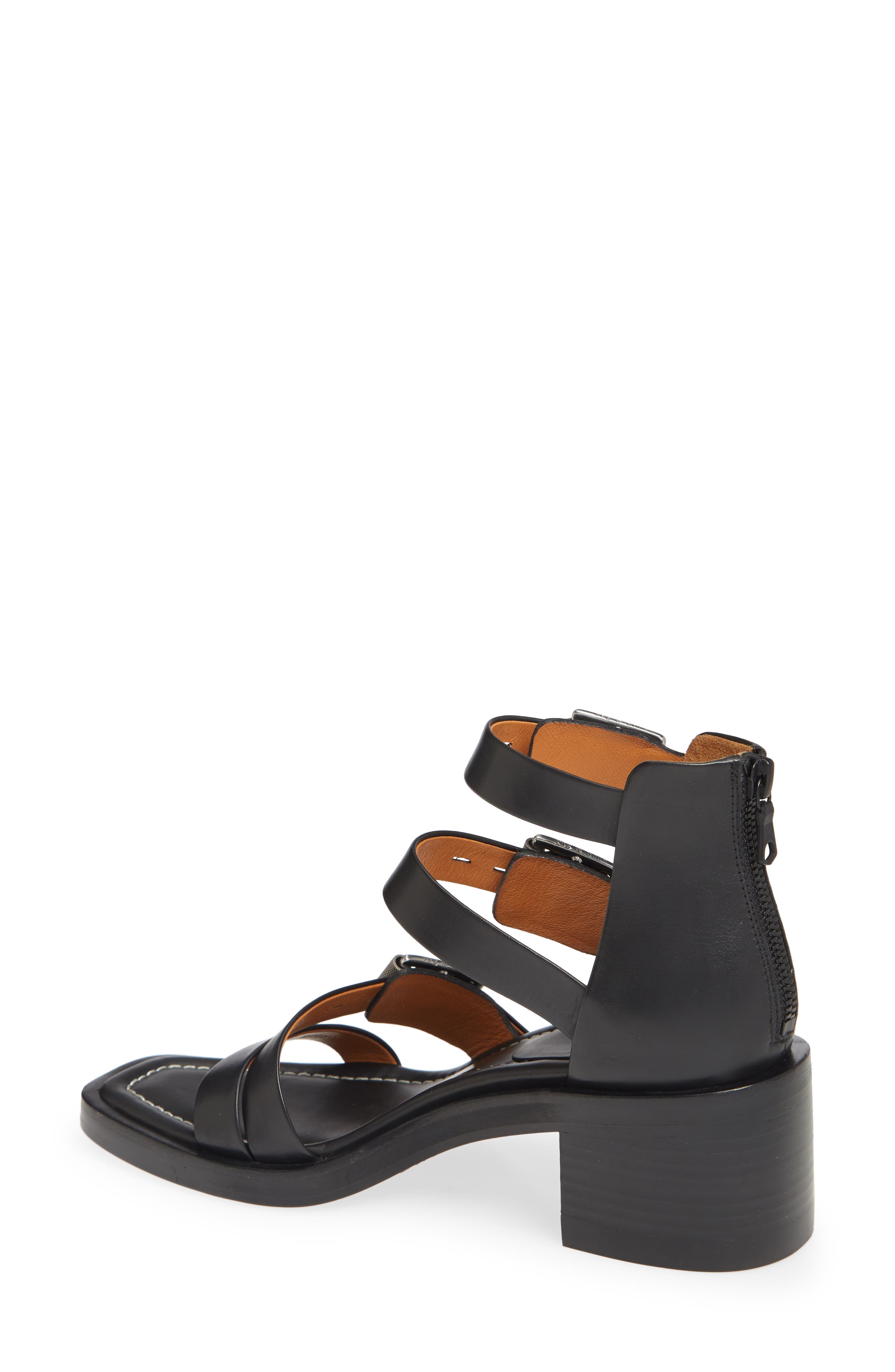 Fallon Moto Sandal, Alternate, color, BLACK