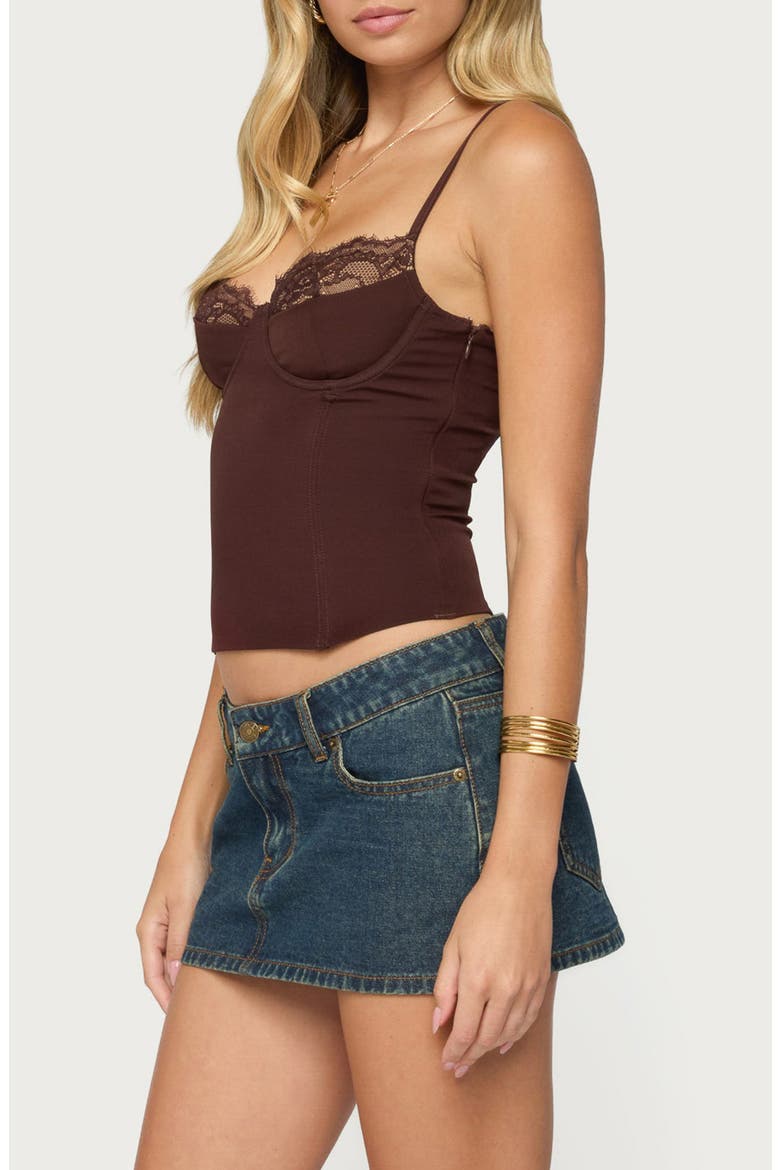 Marla Lacey Corset Camisole, Alternate, color, BROWN