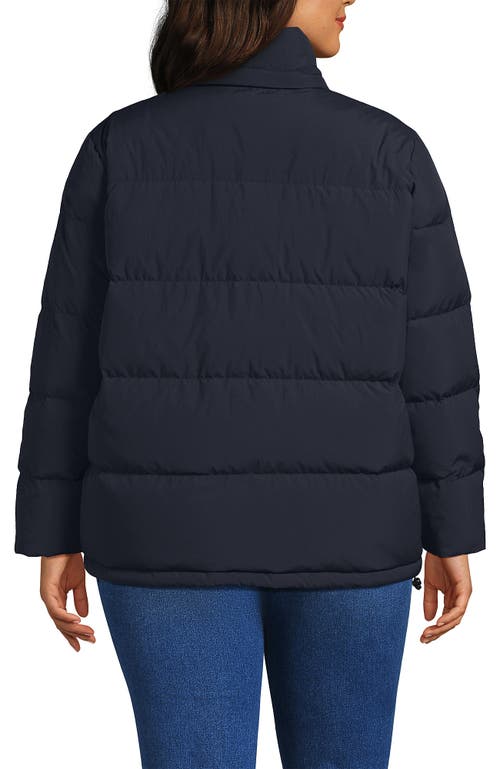 Lands' End Wide Channel 600 Down Puffer Jacket In Blue