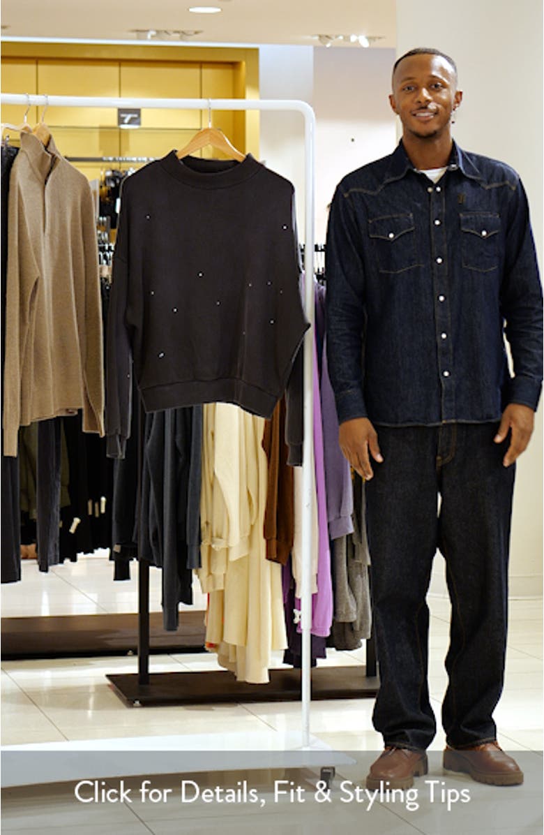 Monochrome Mock Neck Sweatshirt, sales video thumbnail