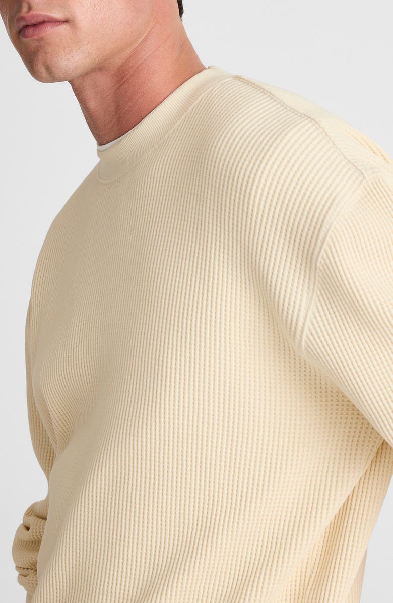 Madewell Waffle Sweatshirt, Alternate, color, Antique Cream