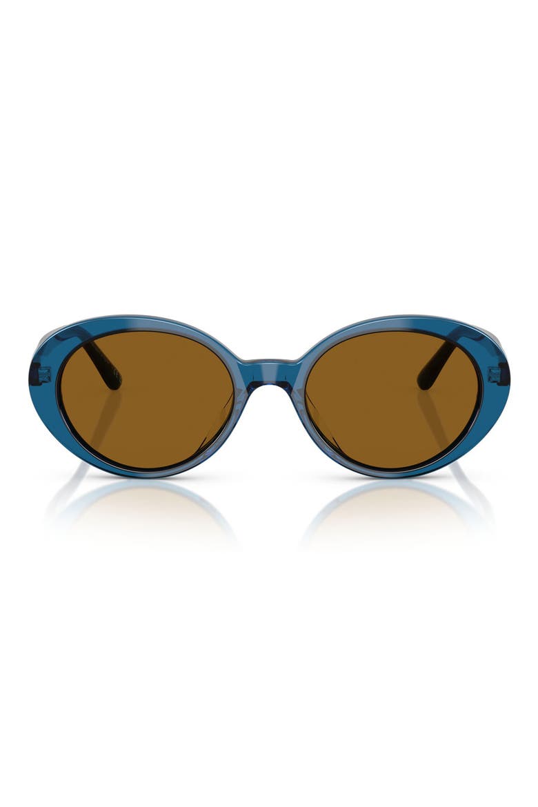 Lumar 51mm Oval Sunglasses, Main, color, TETSUKON BLUE / TRUE BROWN