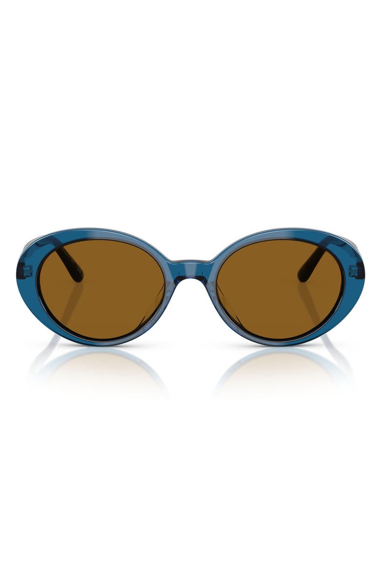 Oliver Peoples Lumar 51mm Oval Sunglasses, Main, color, Tetsukon Blue / True Brown