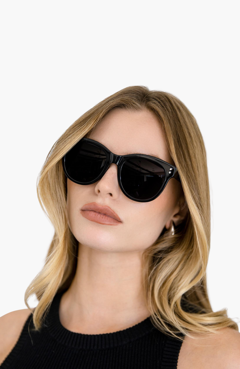 Italic Sasha Acetate Sunglasses, Alternate, color, Black