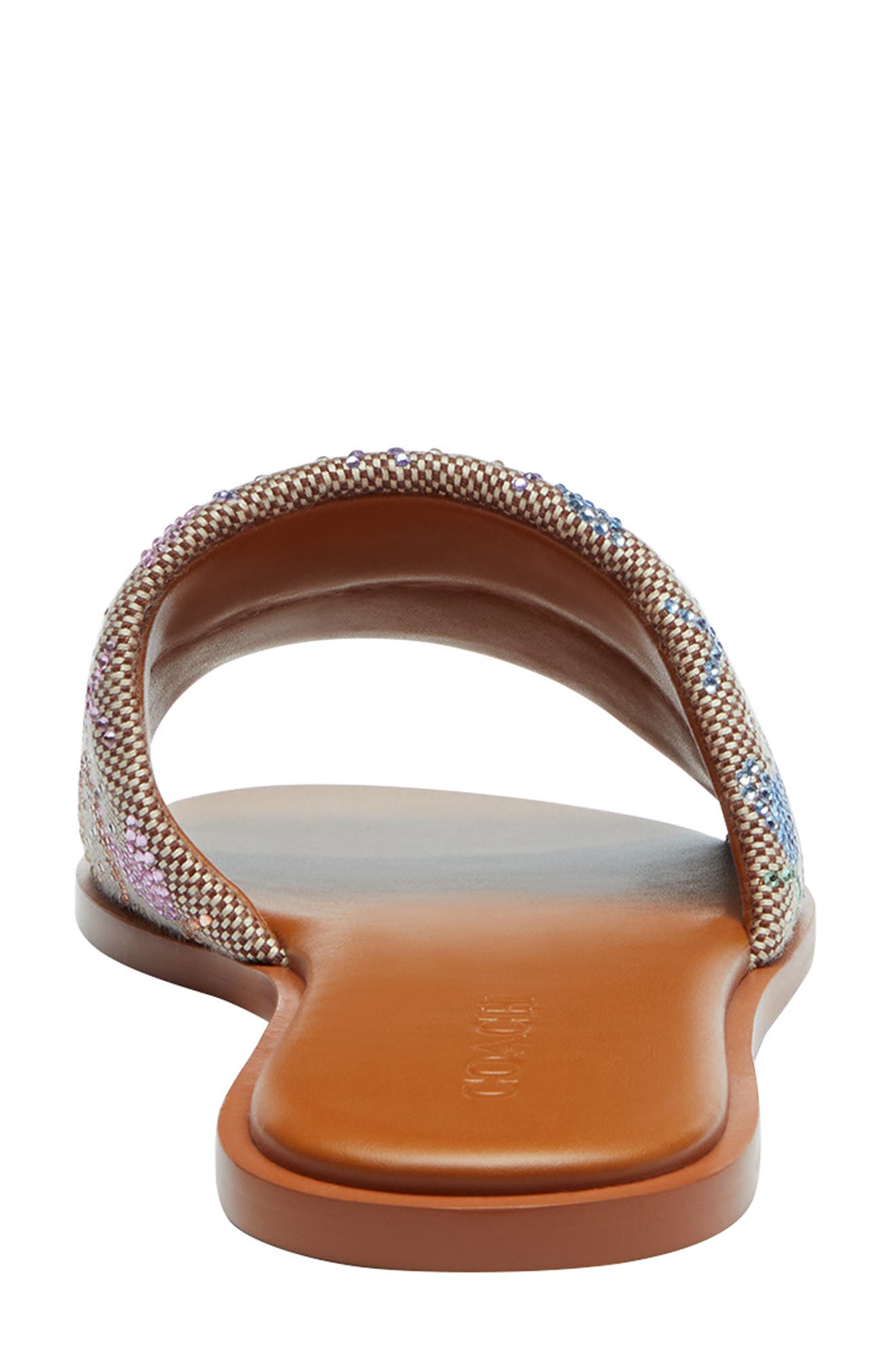 COACH Holly Signature Crystal Slide Sandal, Alternate, color, Rainbow Multi