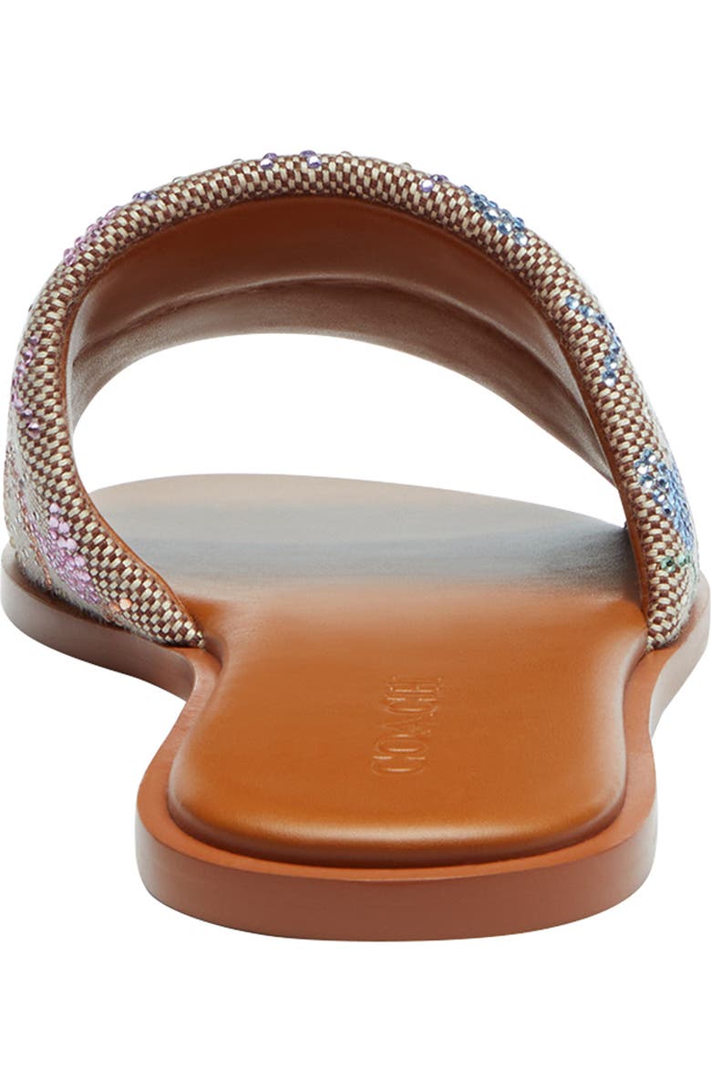 COACH Holly Signature Crystal Slide Sandal, Alternate, color, Rainbow Multi