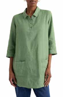 Artist's Journey Collared Linen Tunic