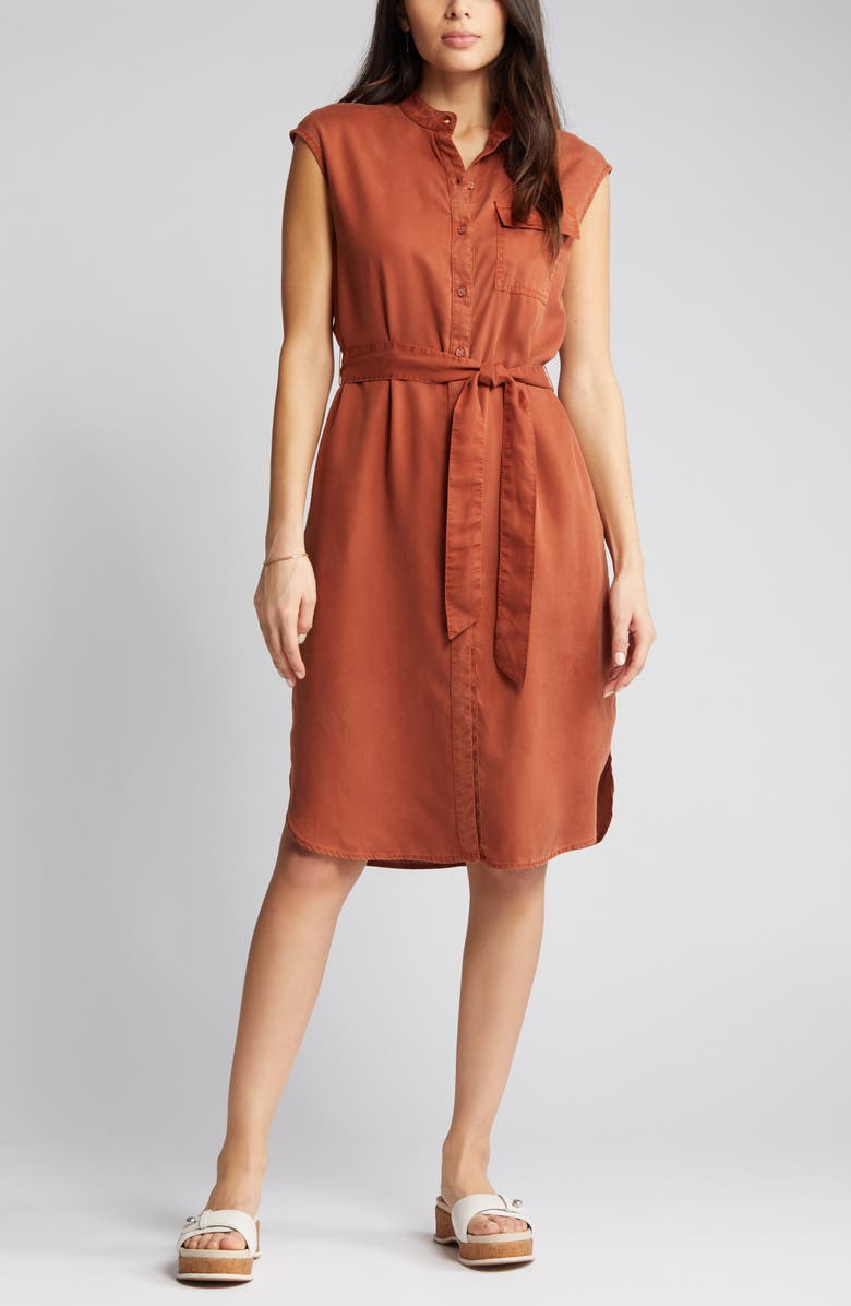 Caslon<sup>®</sup> Utility Sleeveless Shirtdress, Alternate, color,