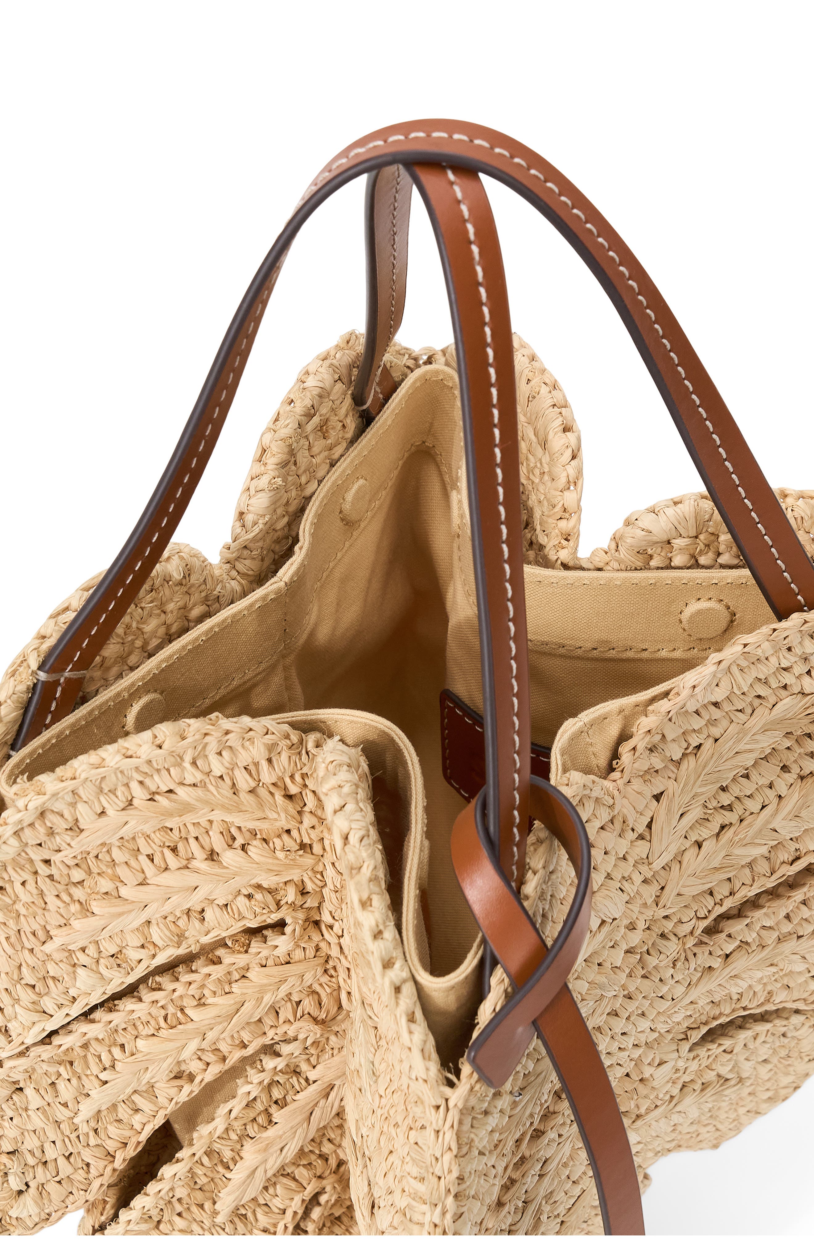 STAUD Palm Raffia Handbag, Alternate, color, Natural/ Tan