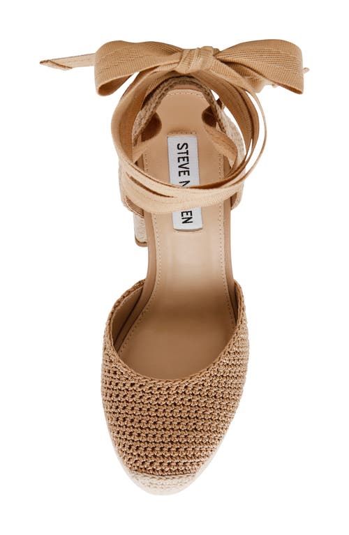 Steve Madden Luvely Ankle Wrap Espadrille Sandal In Tan