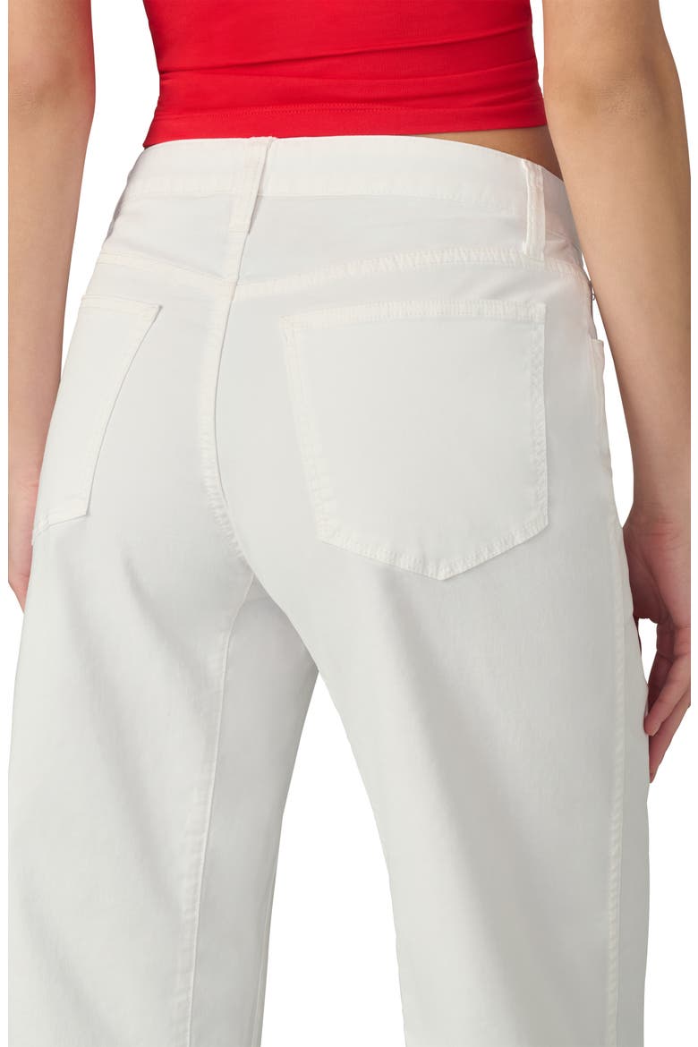 The Wilder High Waist Crop Relaxed Barrel Jeans, Alternate, color, WHITE