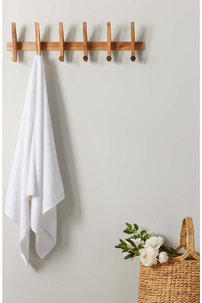 Cotton 6-Pack Textured Hand Towels, Alternate, color, OPTIC WHITE