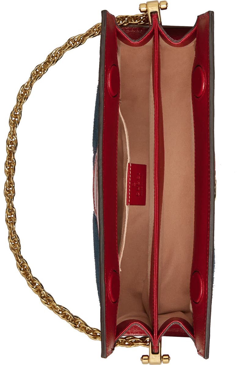 Gucci Small Ophidia Suede Shoulder Bag, Alternate, color,
